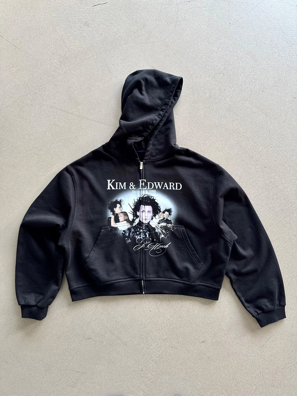 Erole Destruction Distressed Digital Print Zip-up Hoodie