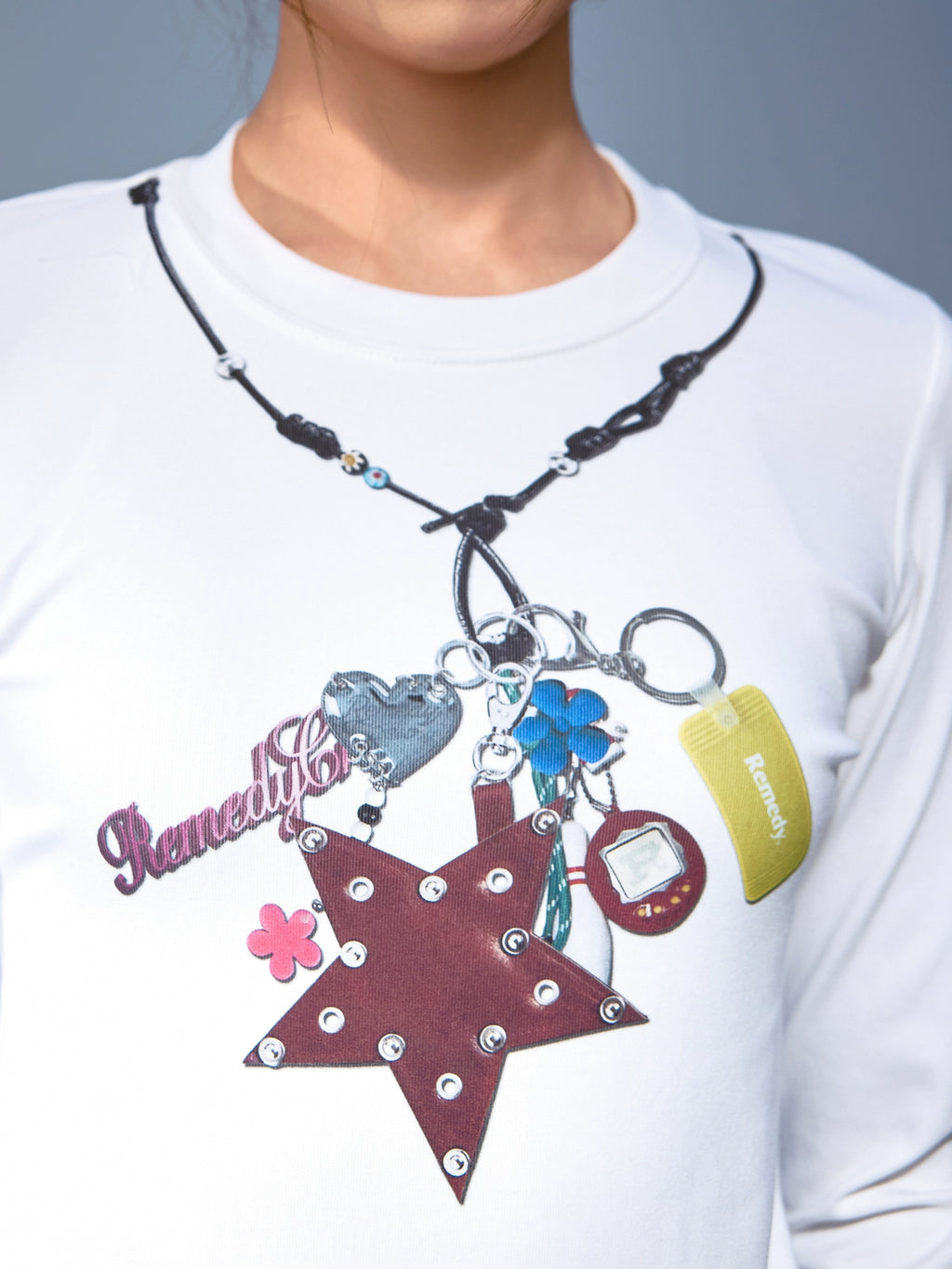 Remedy Necklace Printed Short Long Sleeve