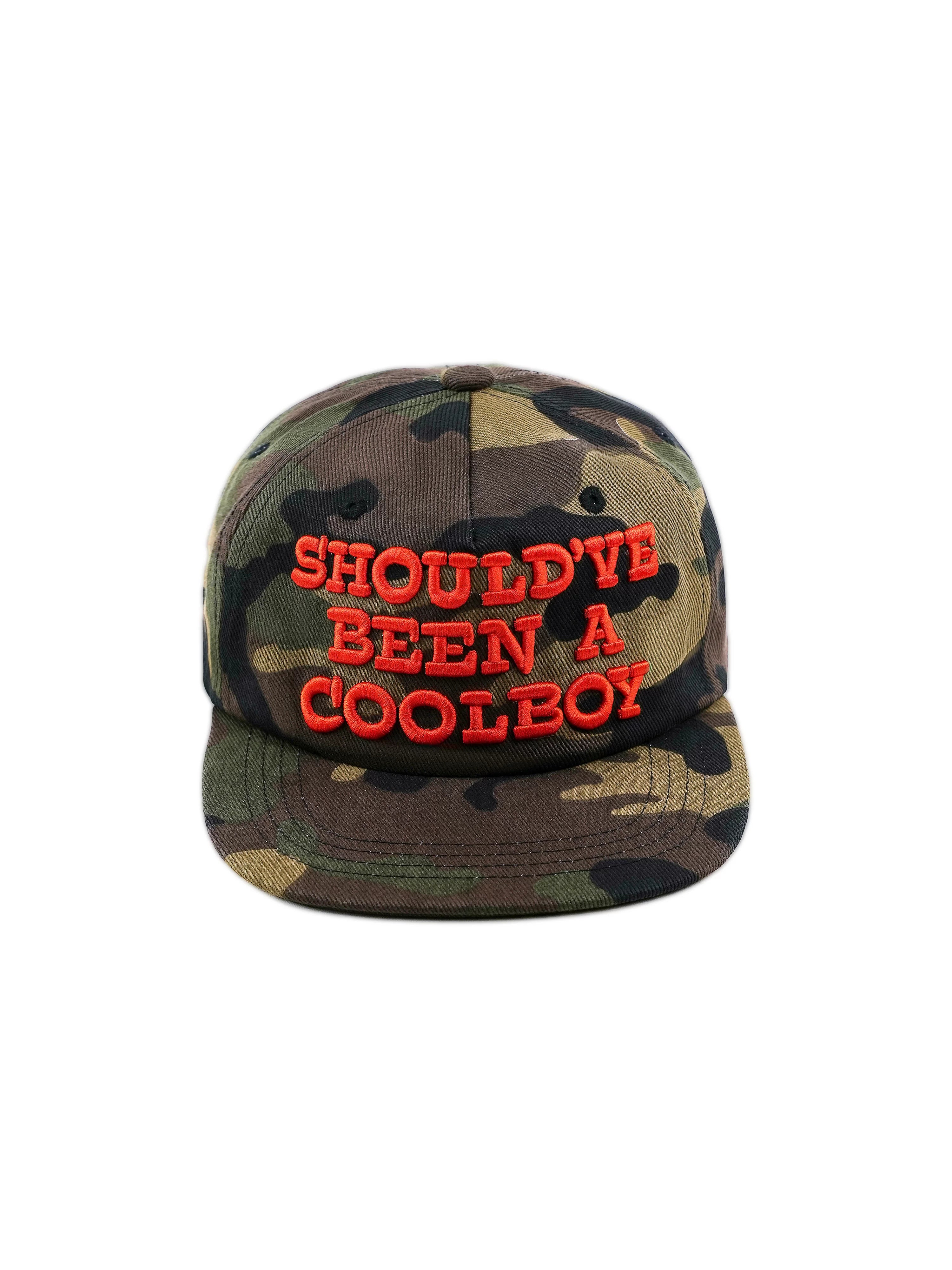 LIBERAFIT Tagline Embroidery Camouflage Leopard Print Baseball Cap