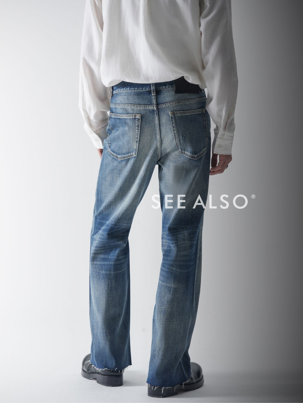 SEE ALSO Long-staple Cotton Horse Hip Leather Brand Foot Fringed Jeans