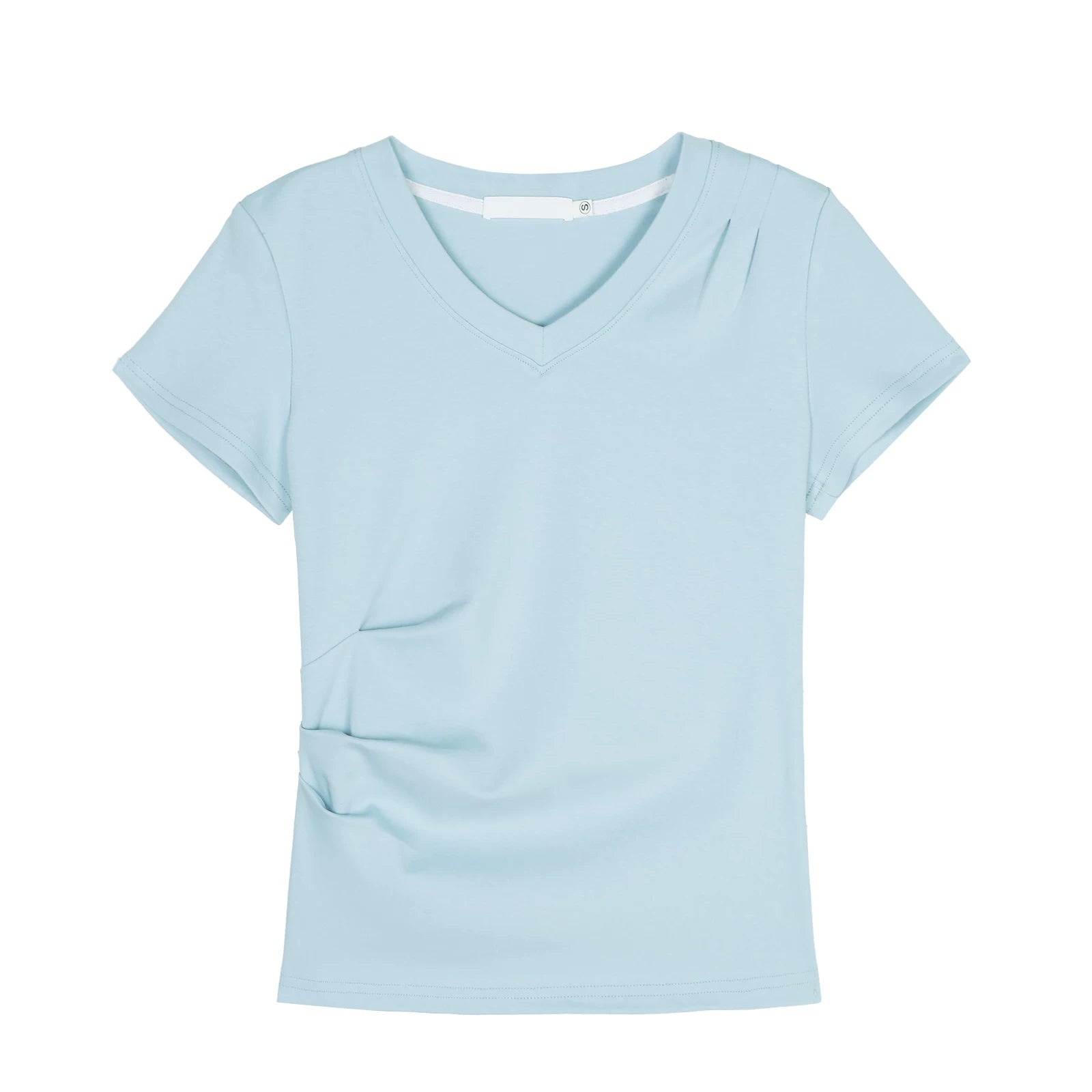 XUJING Crew Neck Shoulder Versatile Skinny Tee