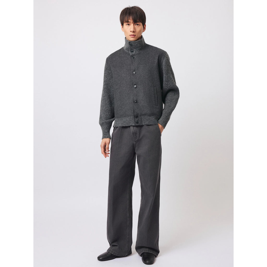 Stay the Night Stitched Wool Knitted Shoulder Fit Jacket