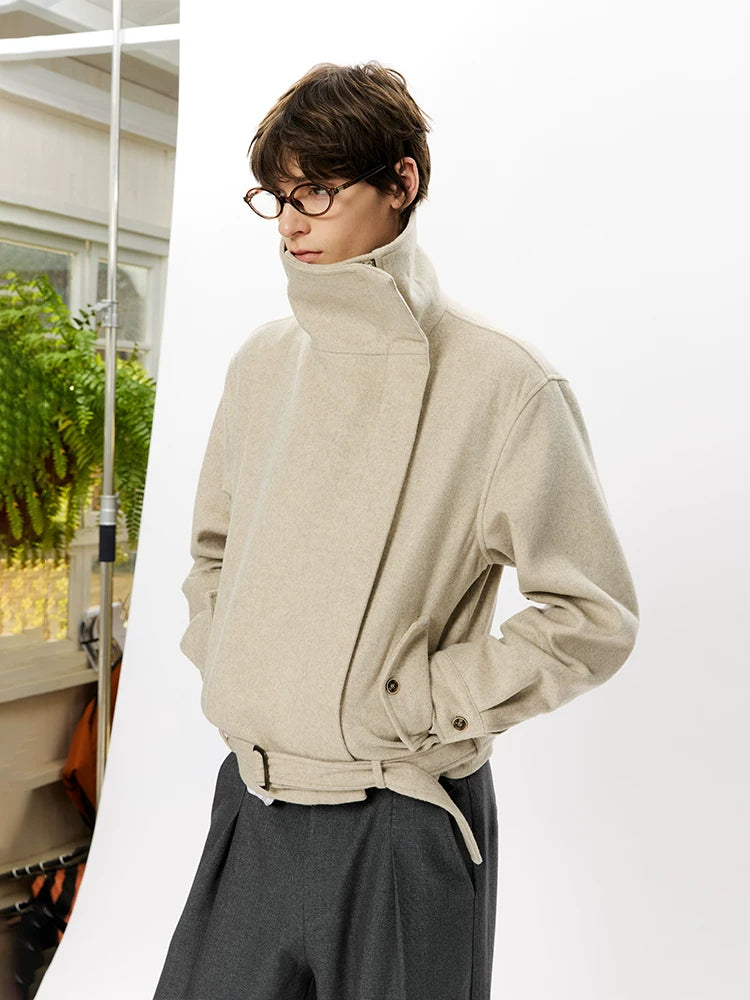 KREATE 50% Merino Wool Slanted Zip Multi-neck Jacket