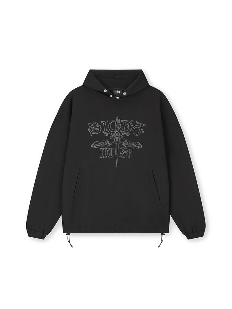DICETINY Yuan Slaughter Sword Printed Loose Sweater