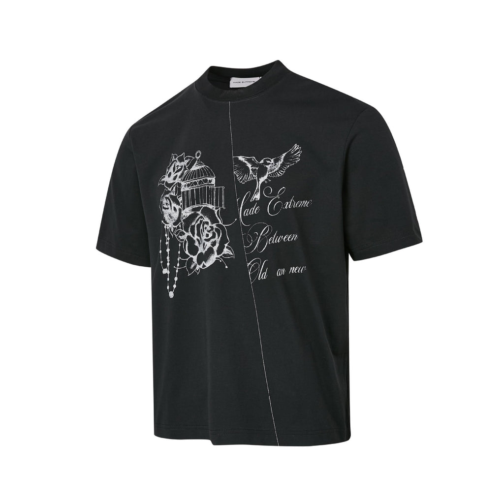 MADEEXTREME Hand-painted Printed Casual Tee