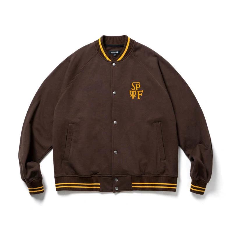 SUPERTOFU Patch Embroidery Contrast Cardigan Sweater