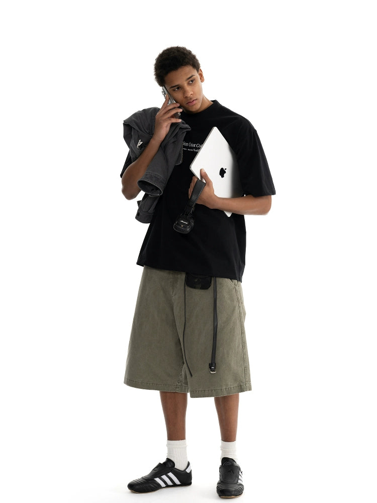 Loopsoon Old Loose Tooling Casual Shorts