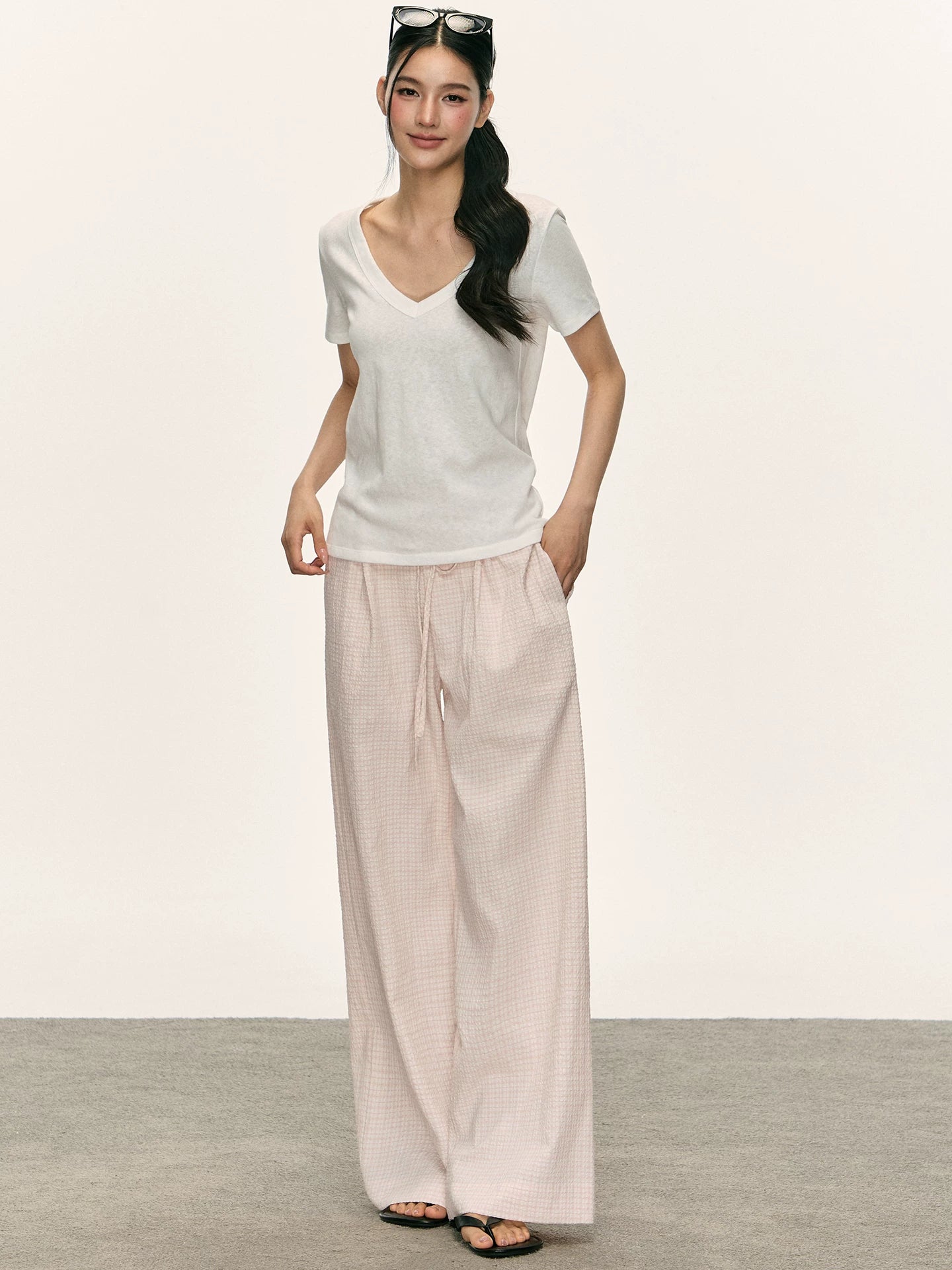 Anna Aneae Versatile Plaid Slacks