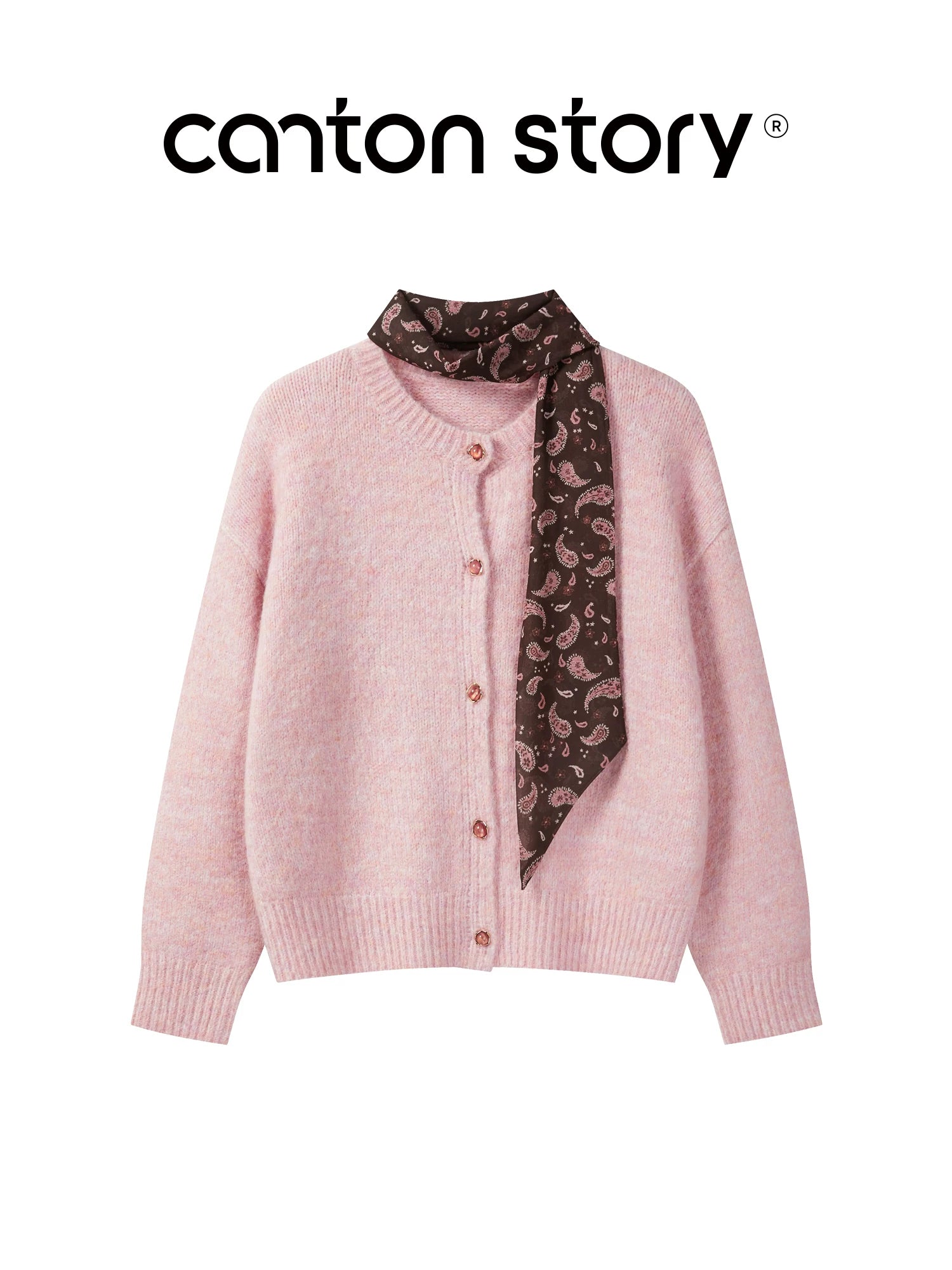 Cantonstory Lazy Style Slim and Thin Knitted Sweater