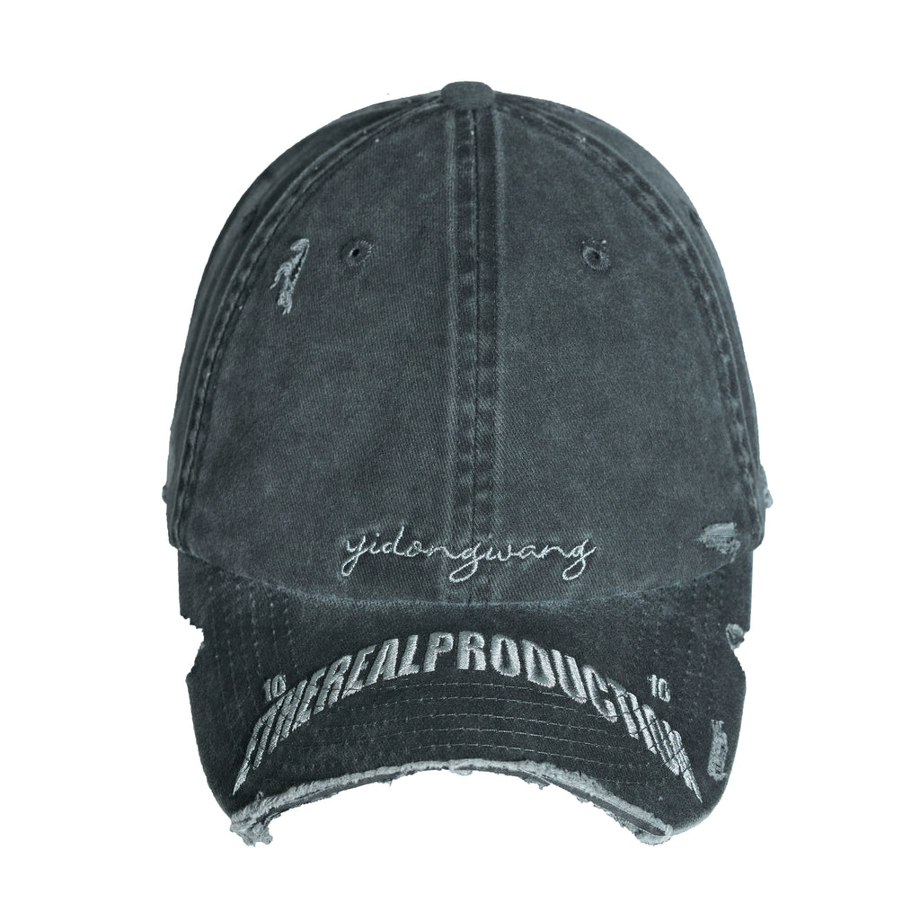 ETHEREAL PRODUCTION Washed Cut Damaged Old Embroidered Cap