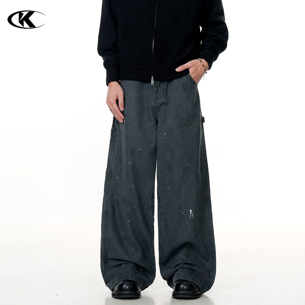 11KN ink splashing graffiti tooling jeans