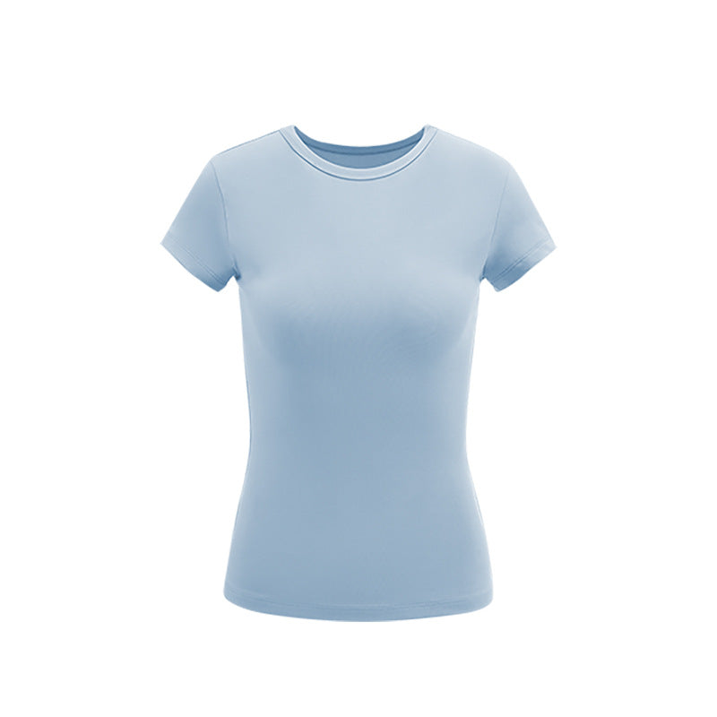 Inflation Crew Neck Straight Shoulder Spice Girl Waist TEE