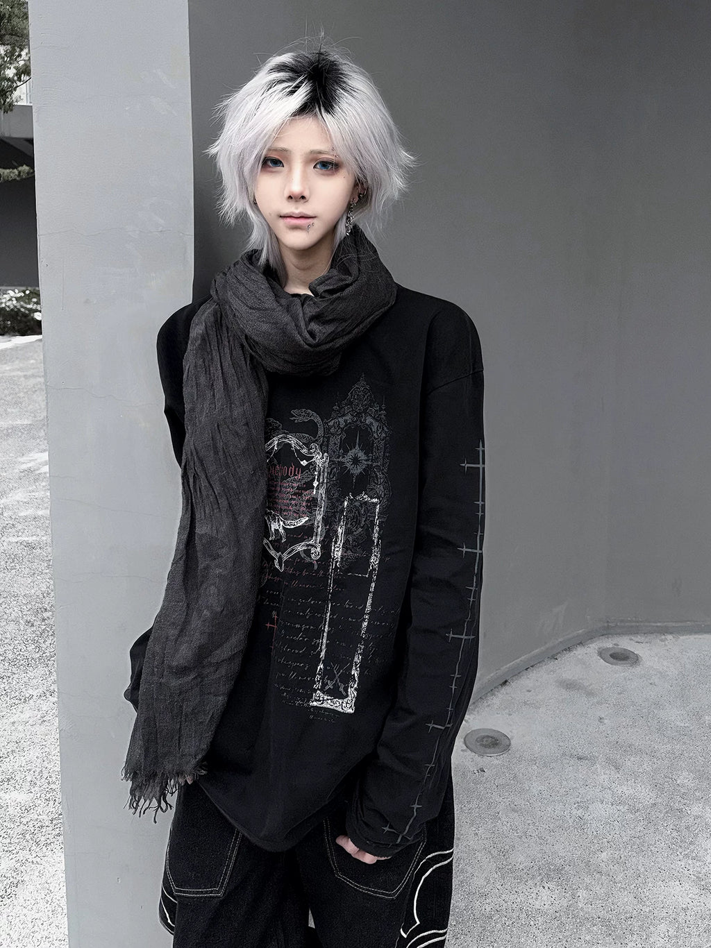 Wetbody Retro Old Casual Long Sleeves