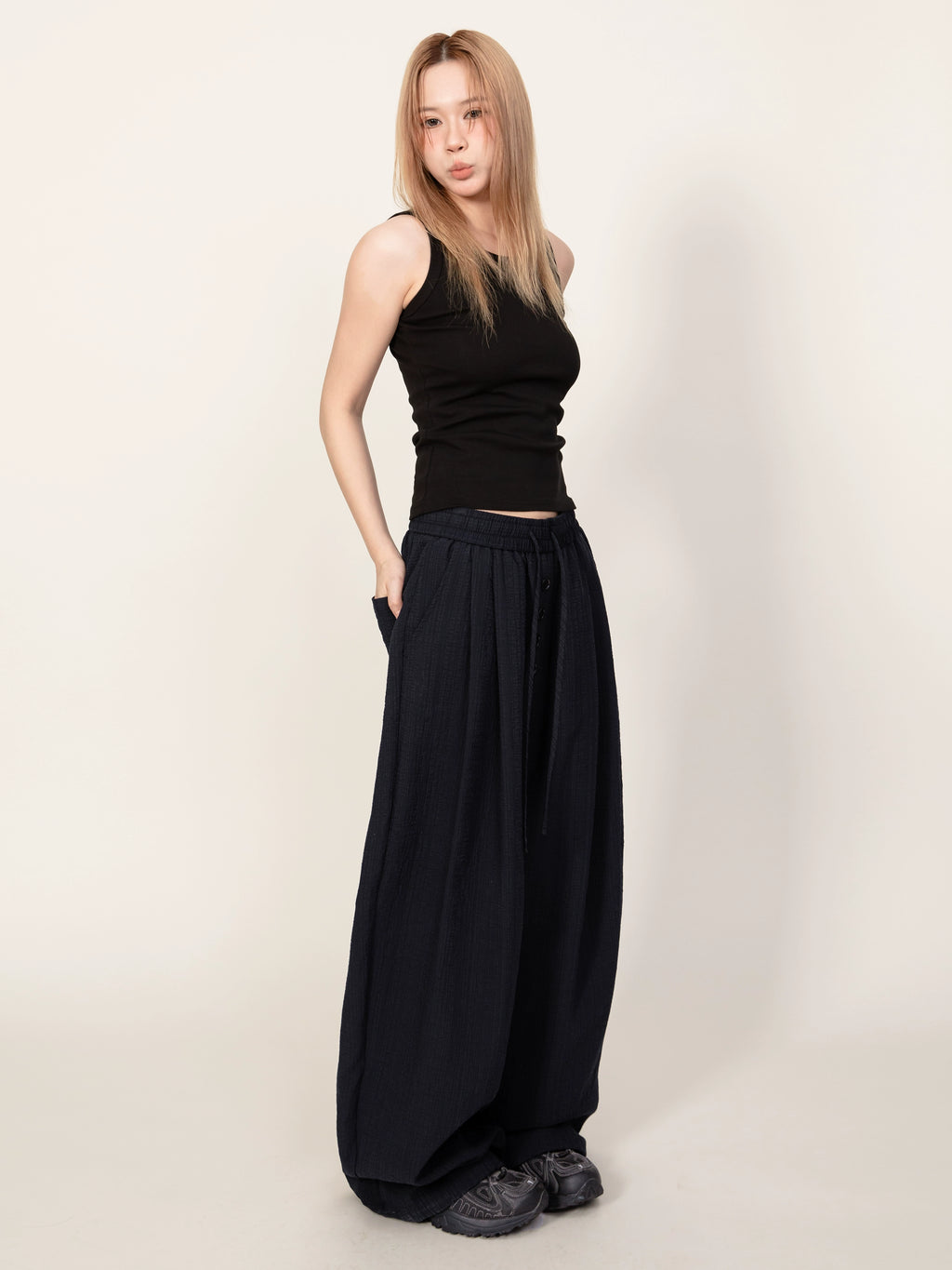 RHOMEHOUS Casual Lazy Wide Leg Pants