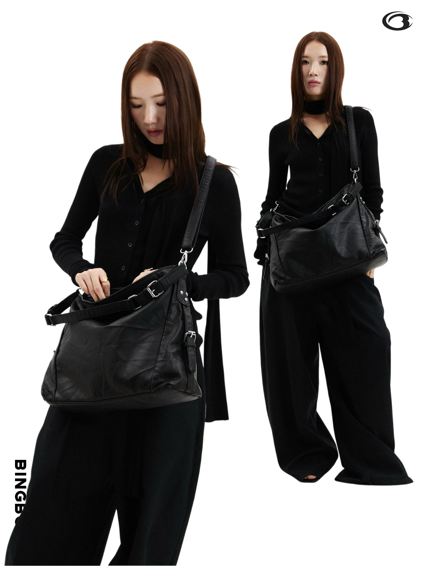 BINGBONG Pleated Commuter Shoulder Bag