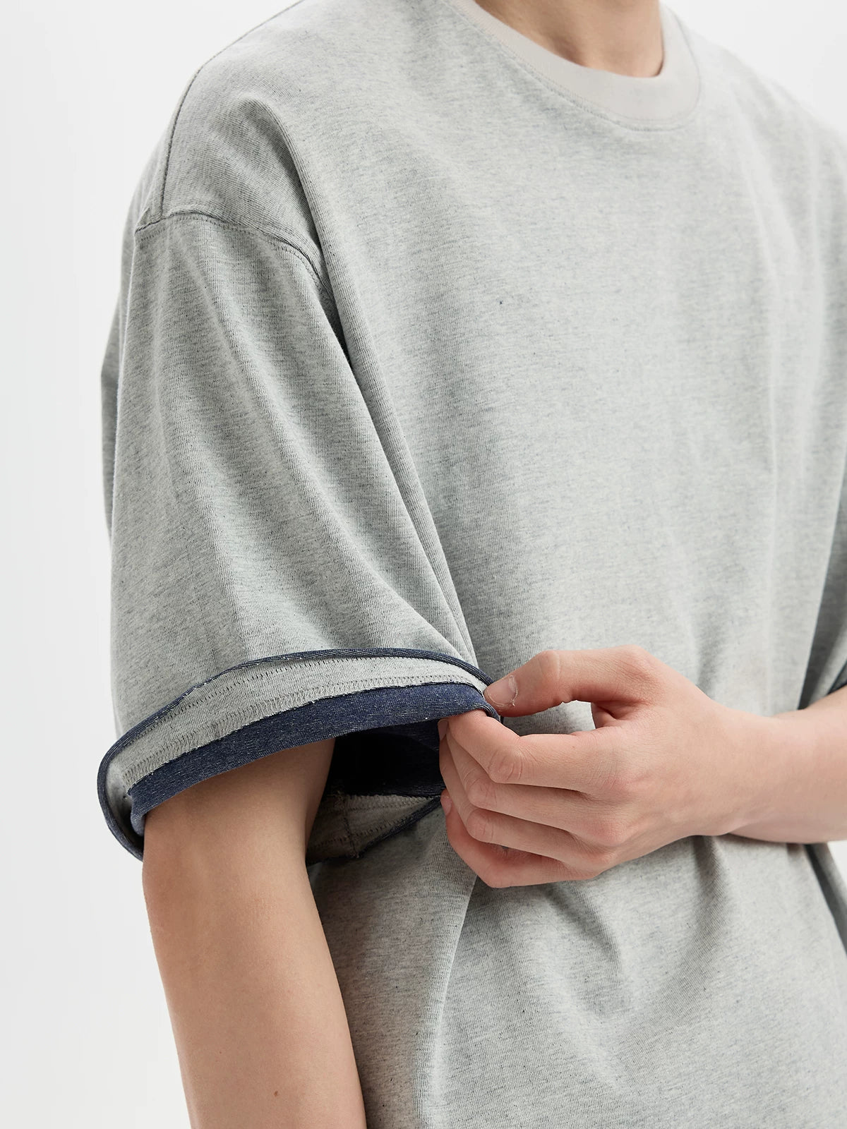 BUTTBILL Retro Contrast Casual Tee