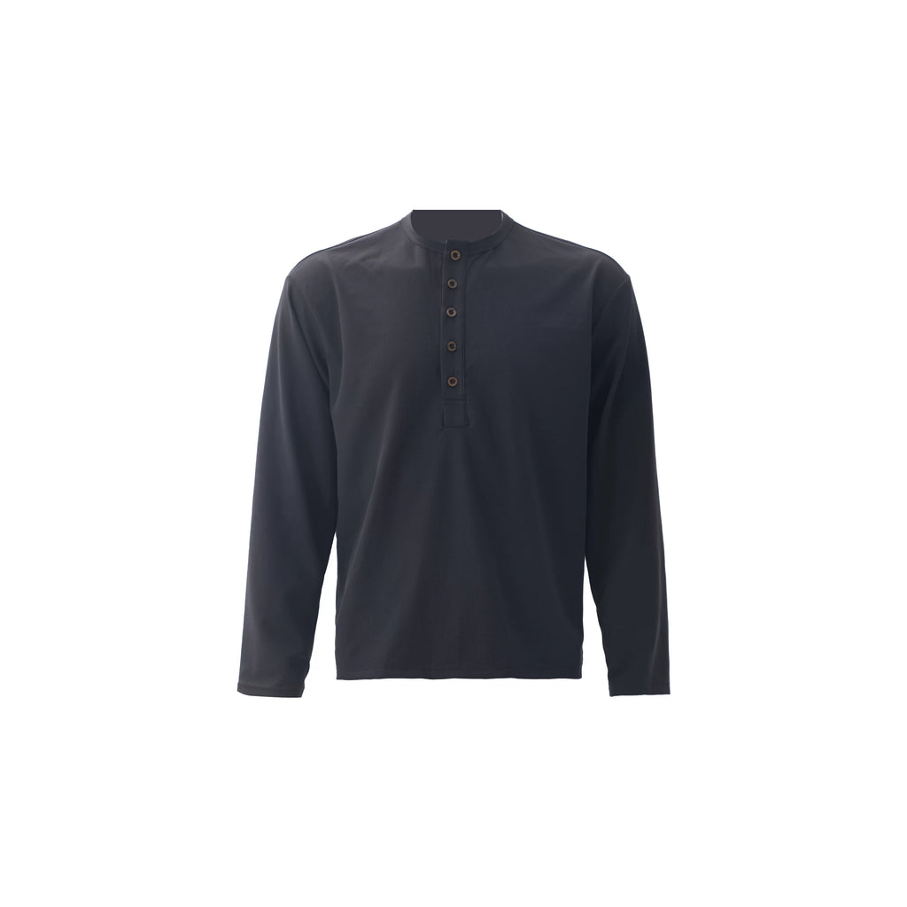 ZOZOFOREST Henry Collar Casual Sports Long Sleeve