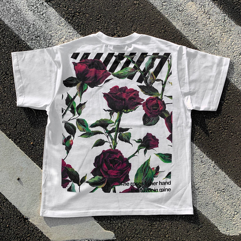 Wang Youbing Studio! Roses 220g 100% Cotton Tee