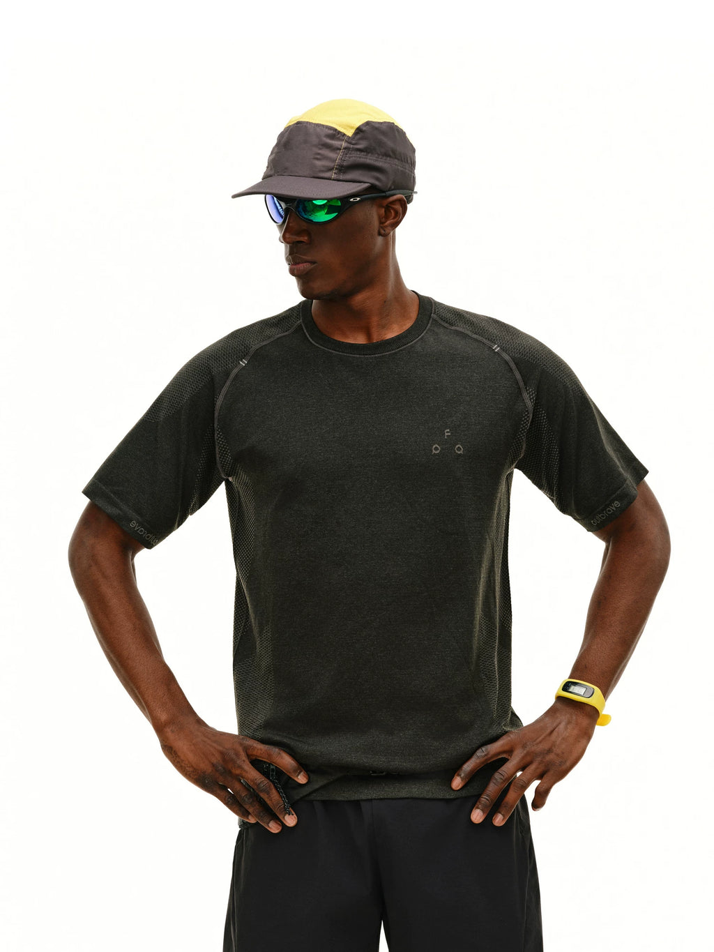 FPA Knitted Crew Neck Contrasting Color Outdoor Sports Tee