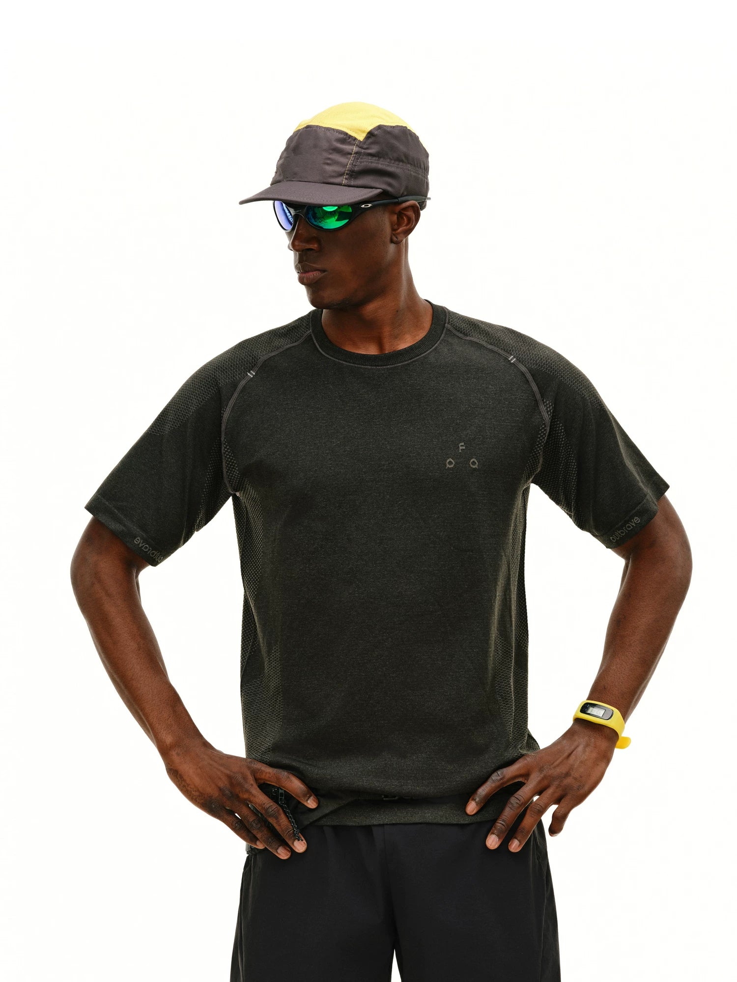 FPA Knitted Crew Neck Contrasting Color Outdoor Sports Tee