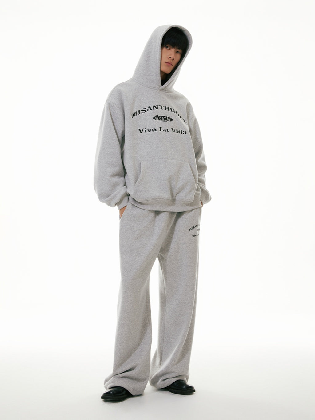 FUNKYFUN Embroidered Straight Tube Velvet Lazy Casual Trousers