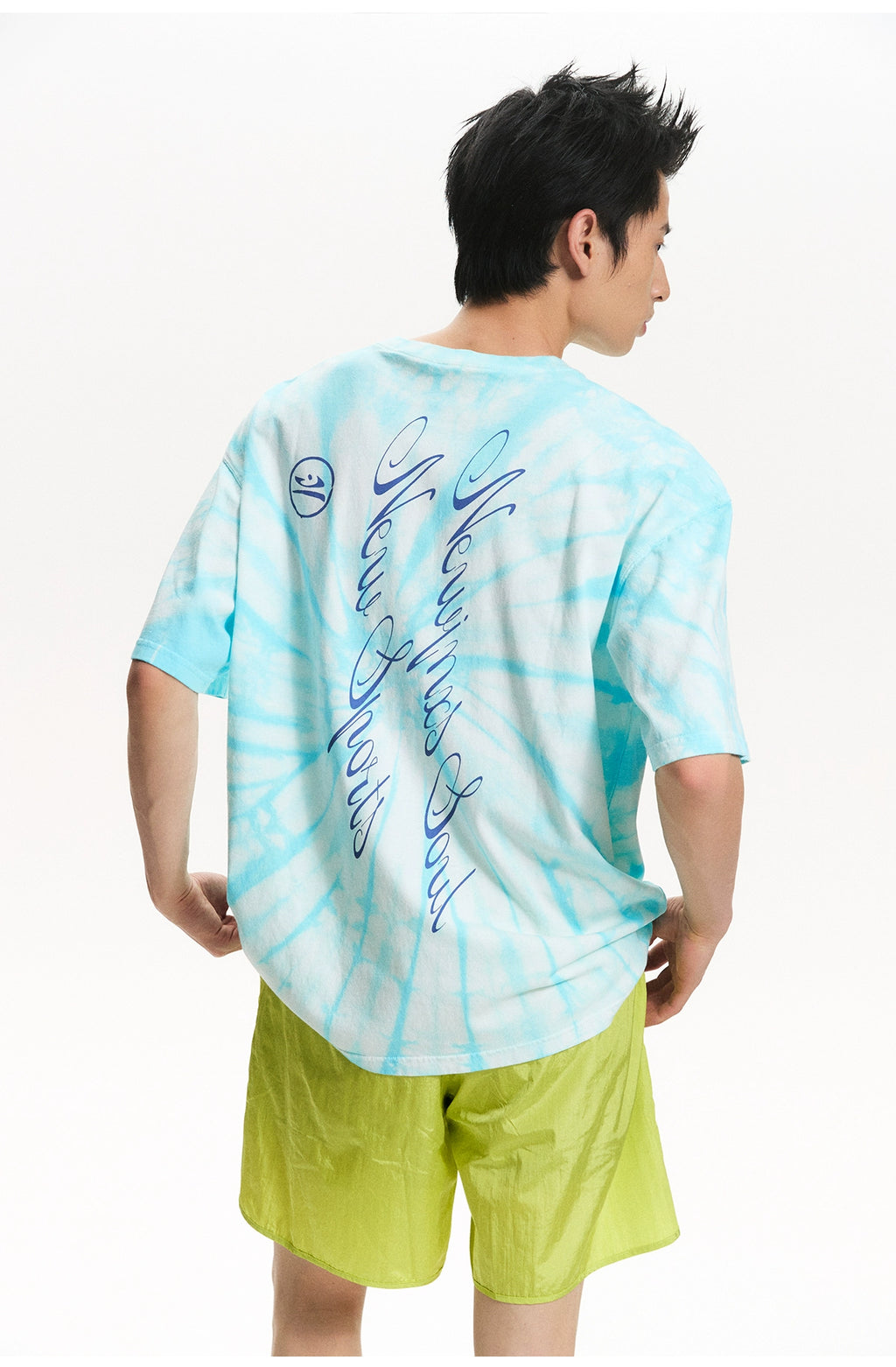 NewJNXS Breathable Neon Tie-dye Printing Tee