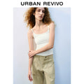 URBAN REVIVO Casual Slim Fit Versatile Crew Neck Sling Vest