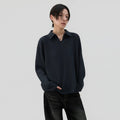 Sameuoo Polo Neck Loose Long Sleeves