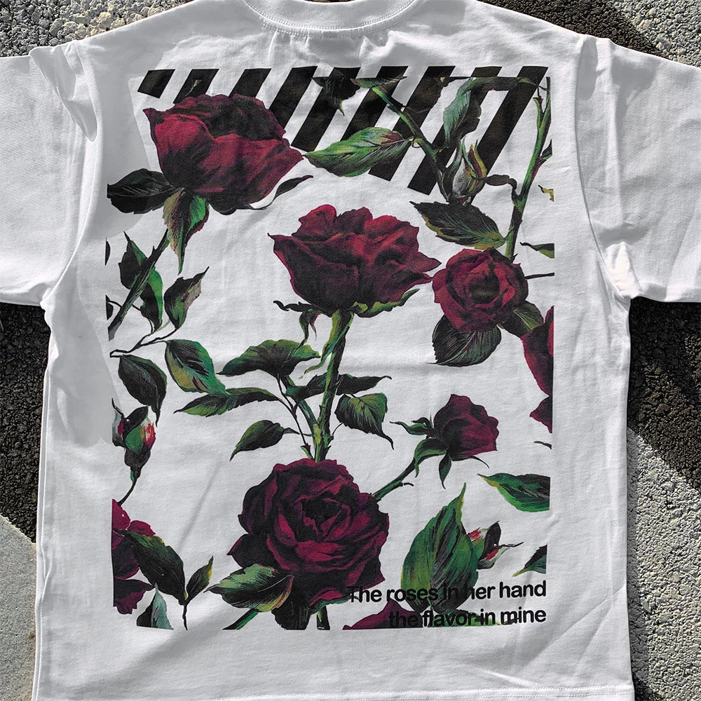 Wang Youbing Studio! Roses 220g 100% Cotton Tee