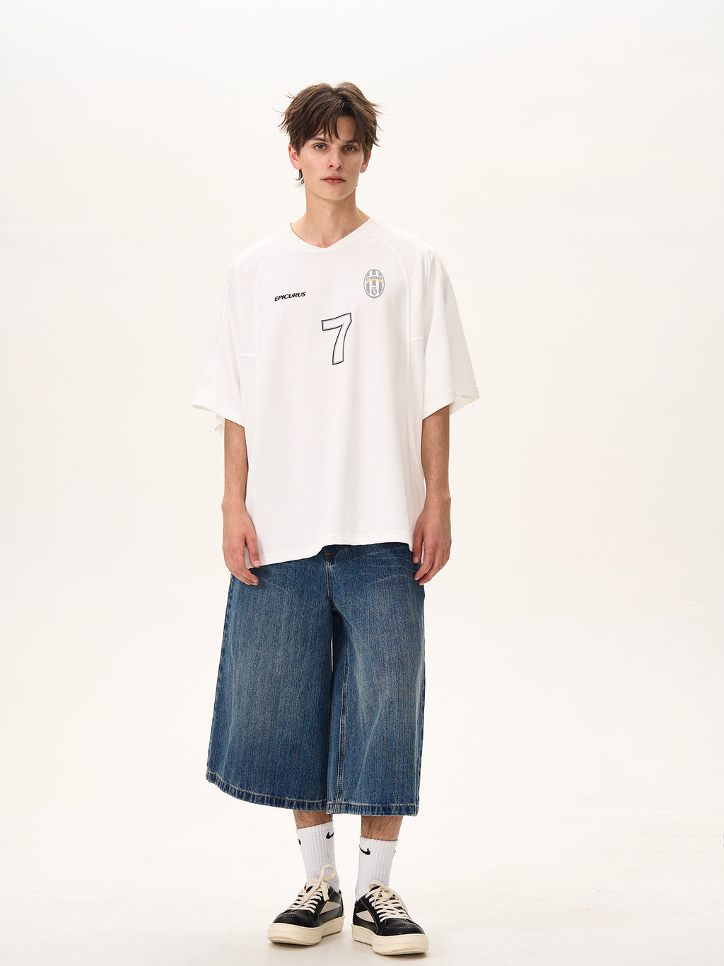 BTSG Splicing loose jersey Tee