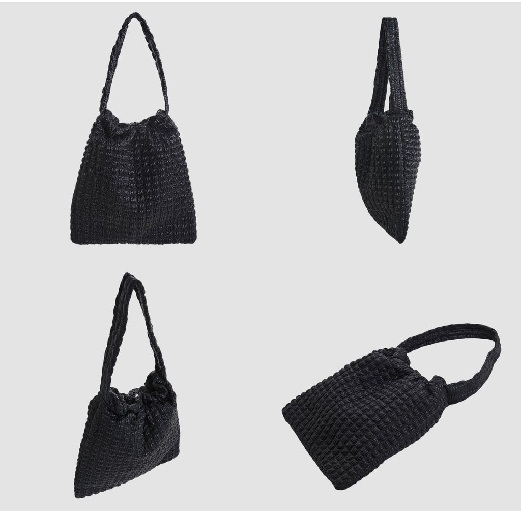 BINGBONG Large Capacity Bucket Folded Bag Ins Shoulder Big Bag