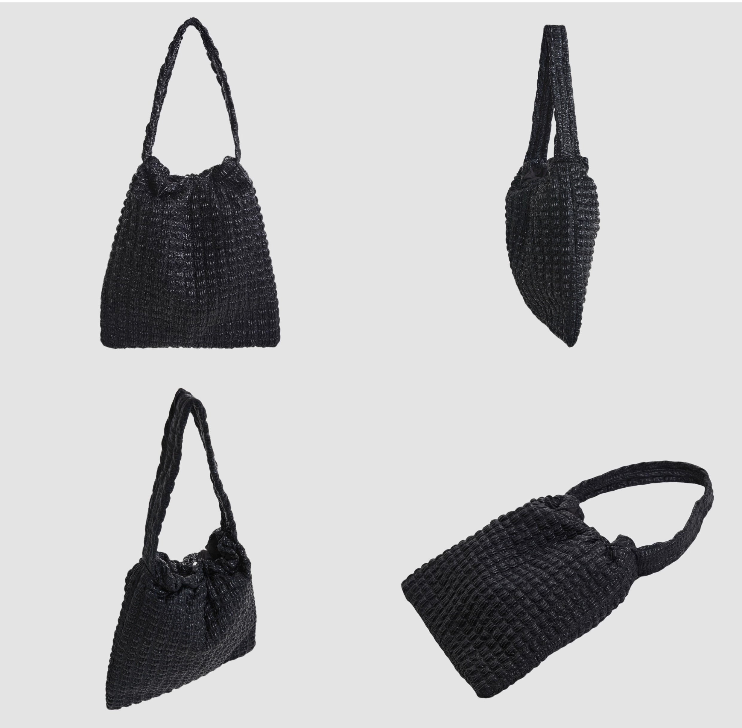 BINGBONG Large Capacity Bucket Folded Bag Ins Shoulder Big Bag