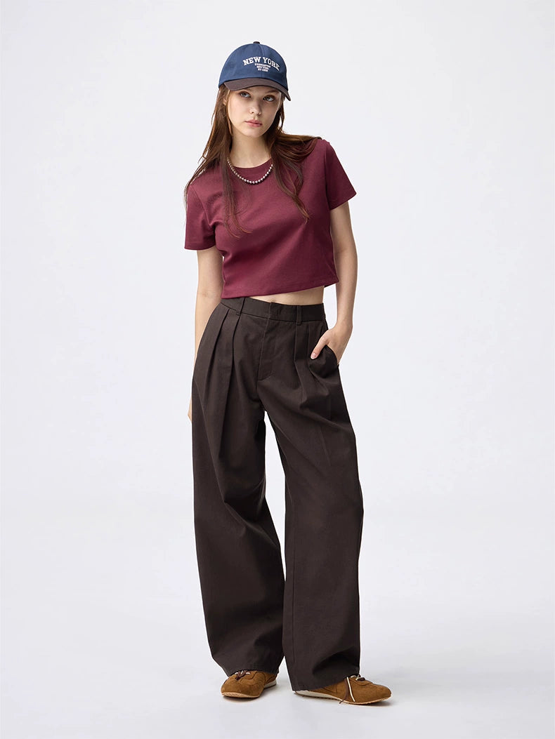 GU Barrel Pleated Pants Loose Scimitar Pants
