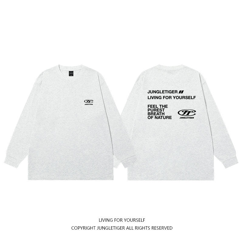 Jungle Tiger American Back Logo Long Sleeve Tee
