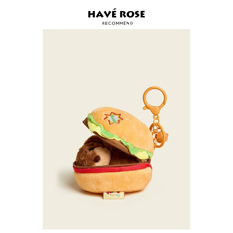 HAVEROSE Burger Dachshund Dog Bag Pendant