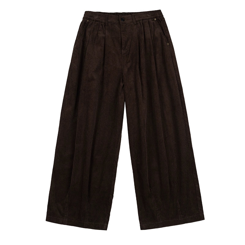 NOEARS Japanese Retro Corduroy Wide-leg Pants