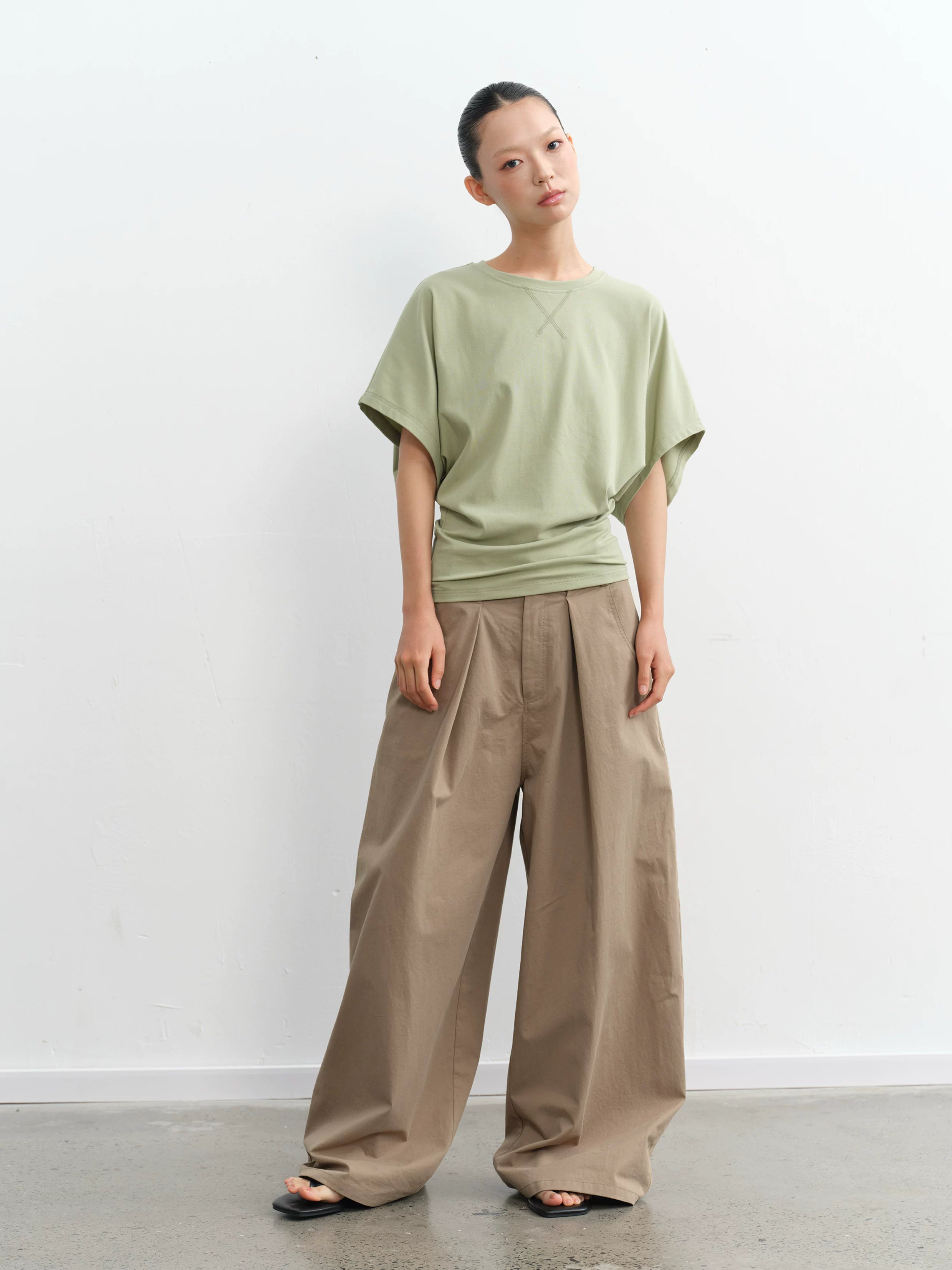LINY LIBERTY Minimalist Lazy Loose Round Neck Tee