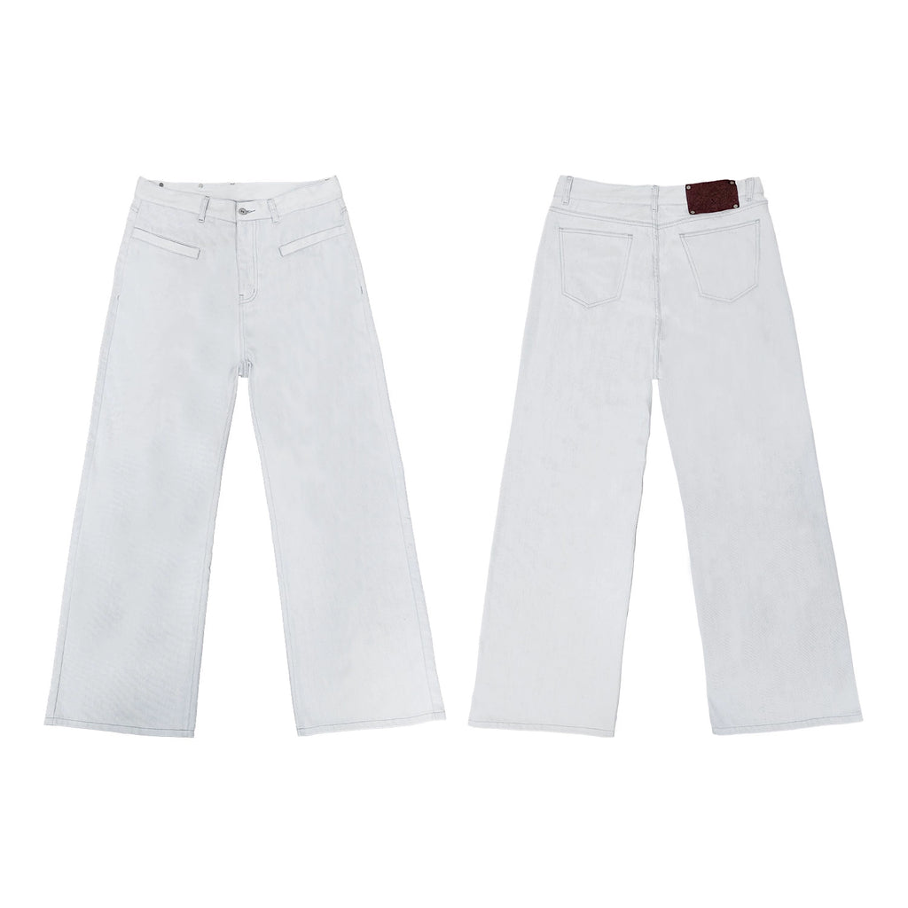 WANNA LAB Suit Fabric Scimitar Jeans