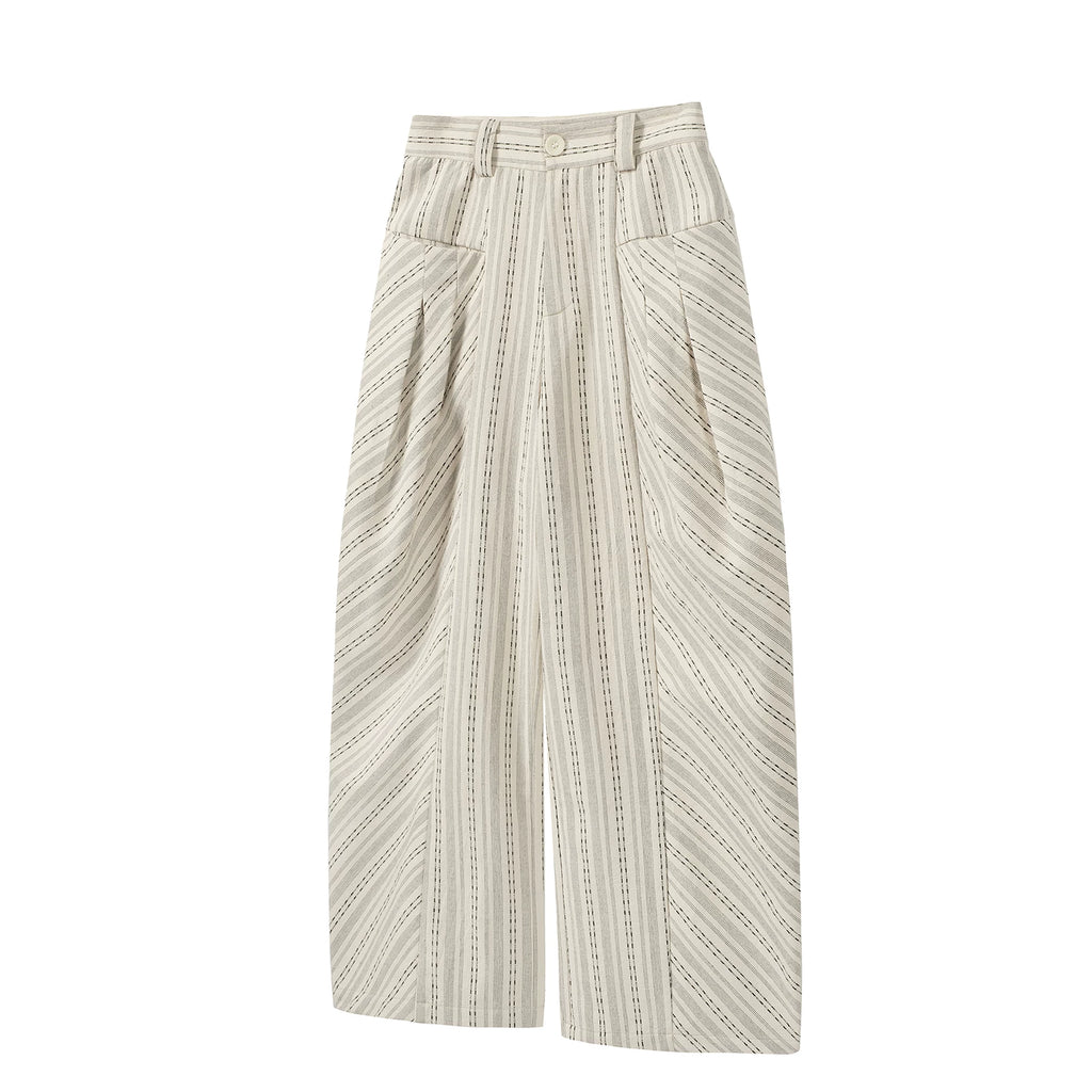 TZ Killer Striped Versatile Pleated Trousers