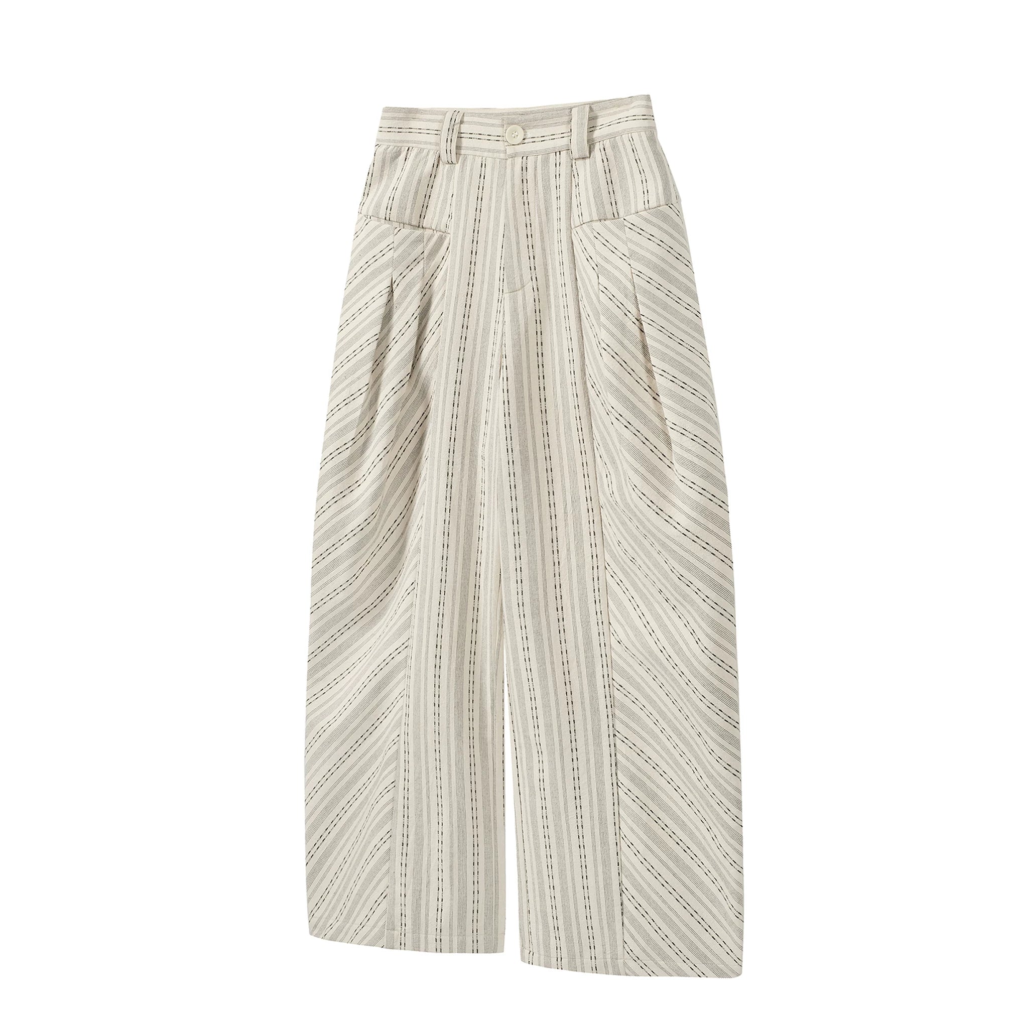 TZ Killer Striped Versatile Pleated Trousers