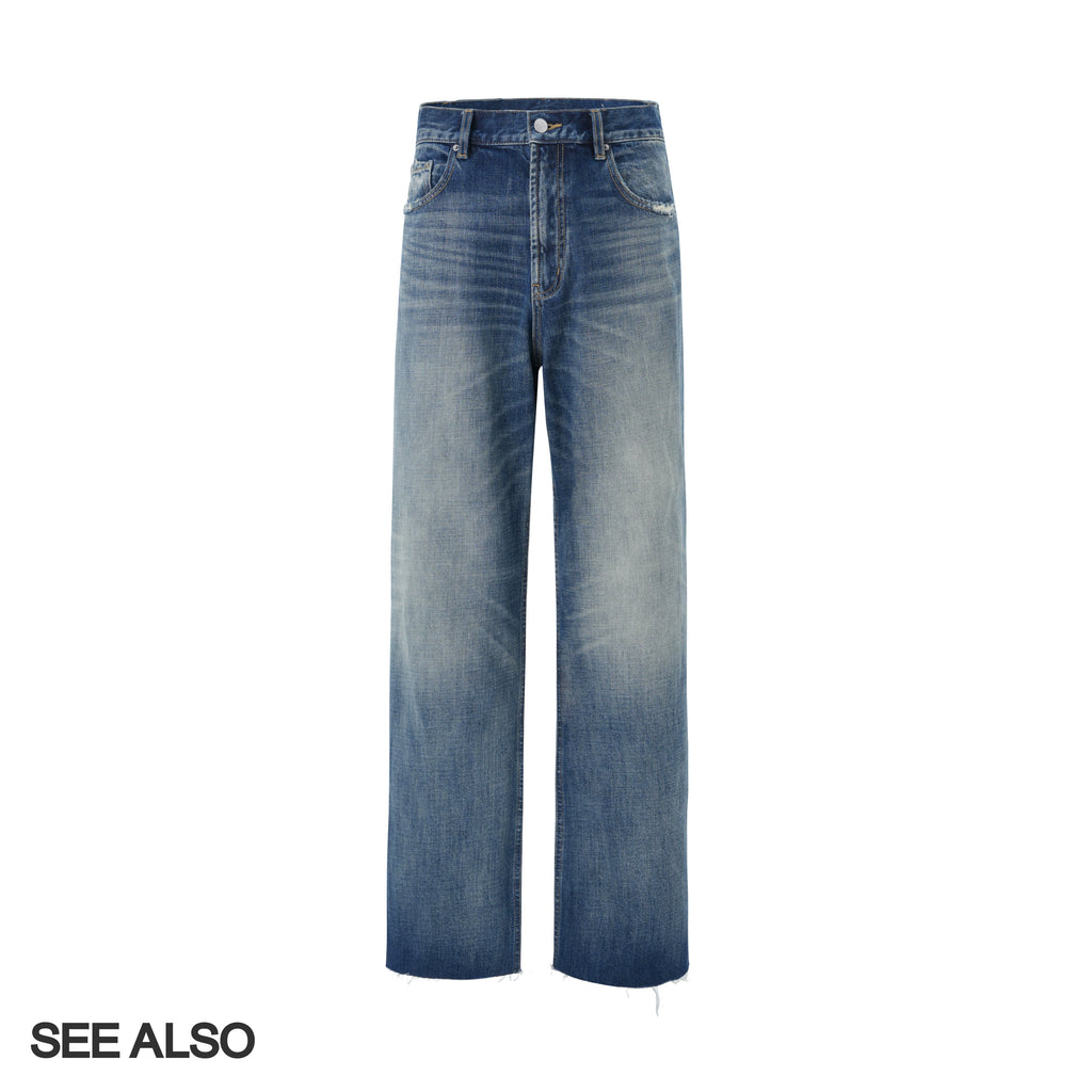 SEE ALSO Long-staple Cotton Horse Hip Leather Brand Foot Fringed Jeans