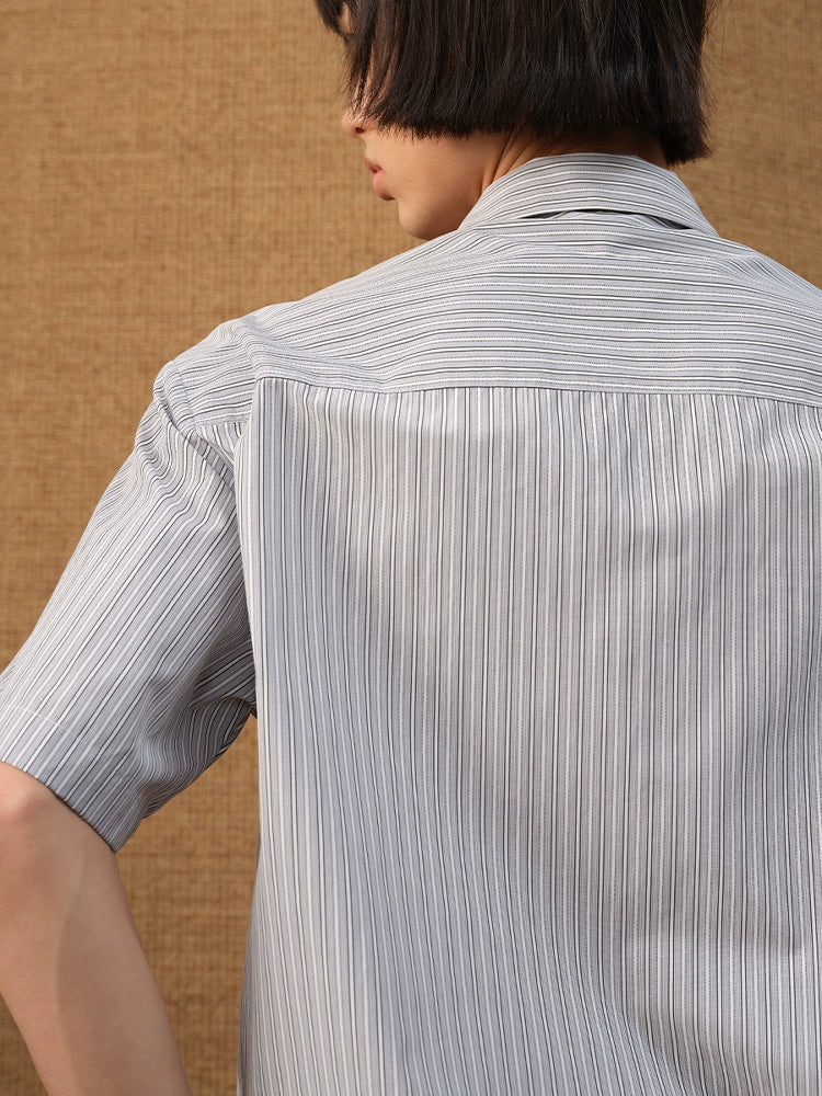 JCAESAR Arc Striped Short Sleeve Shirt