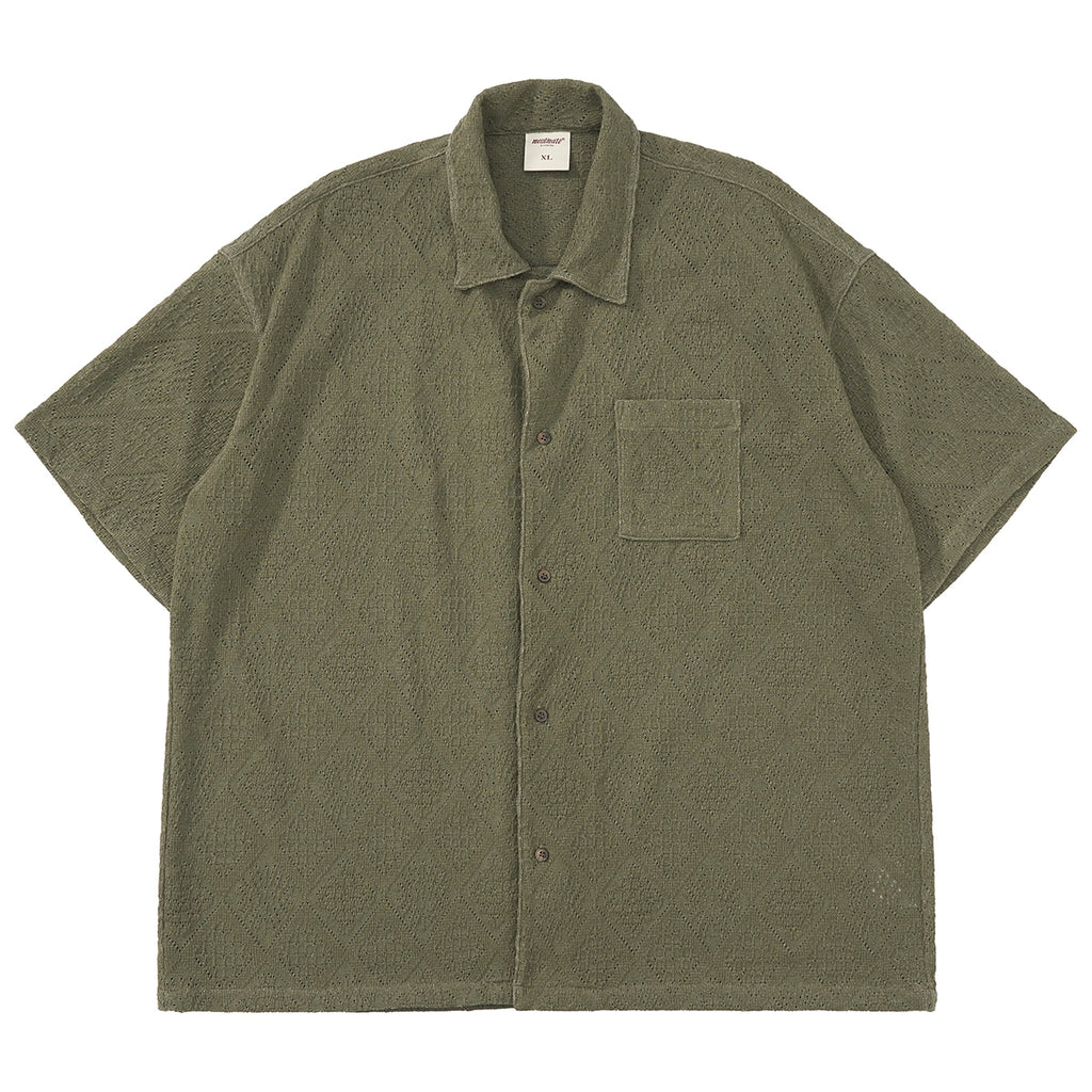 Mentmate Knitted Textured Short Sleeve Shirt