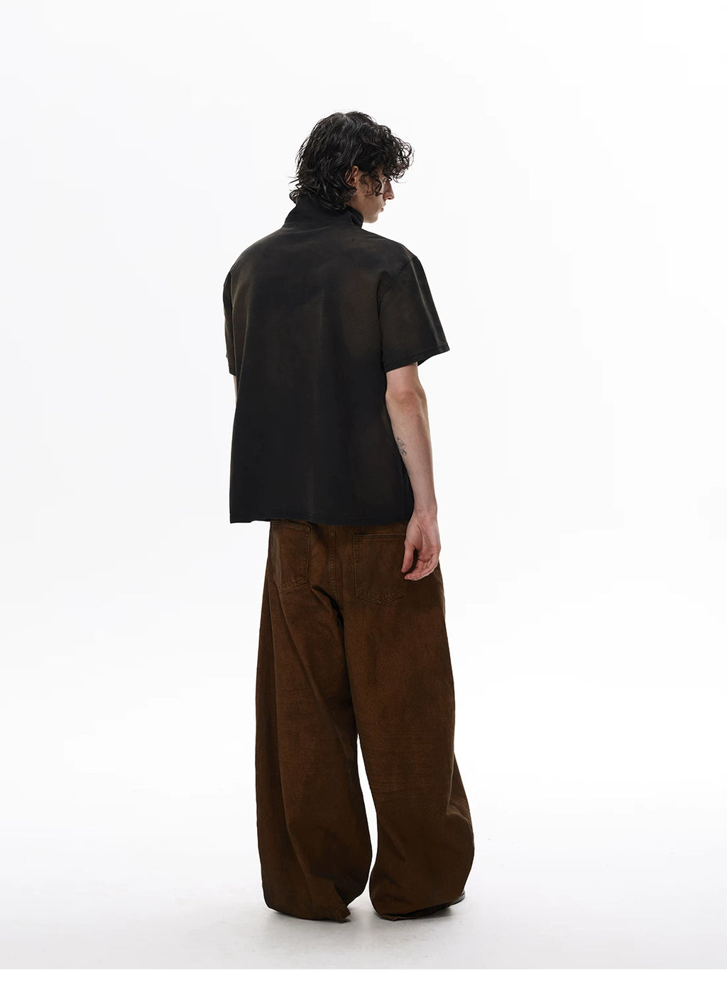 WLNEXT Half Zipper Front Shoulder Casual Tee