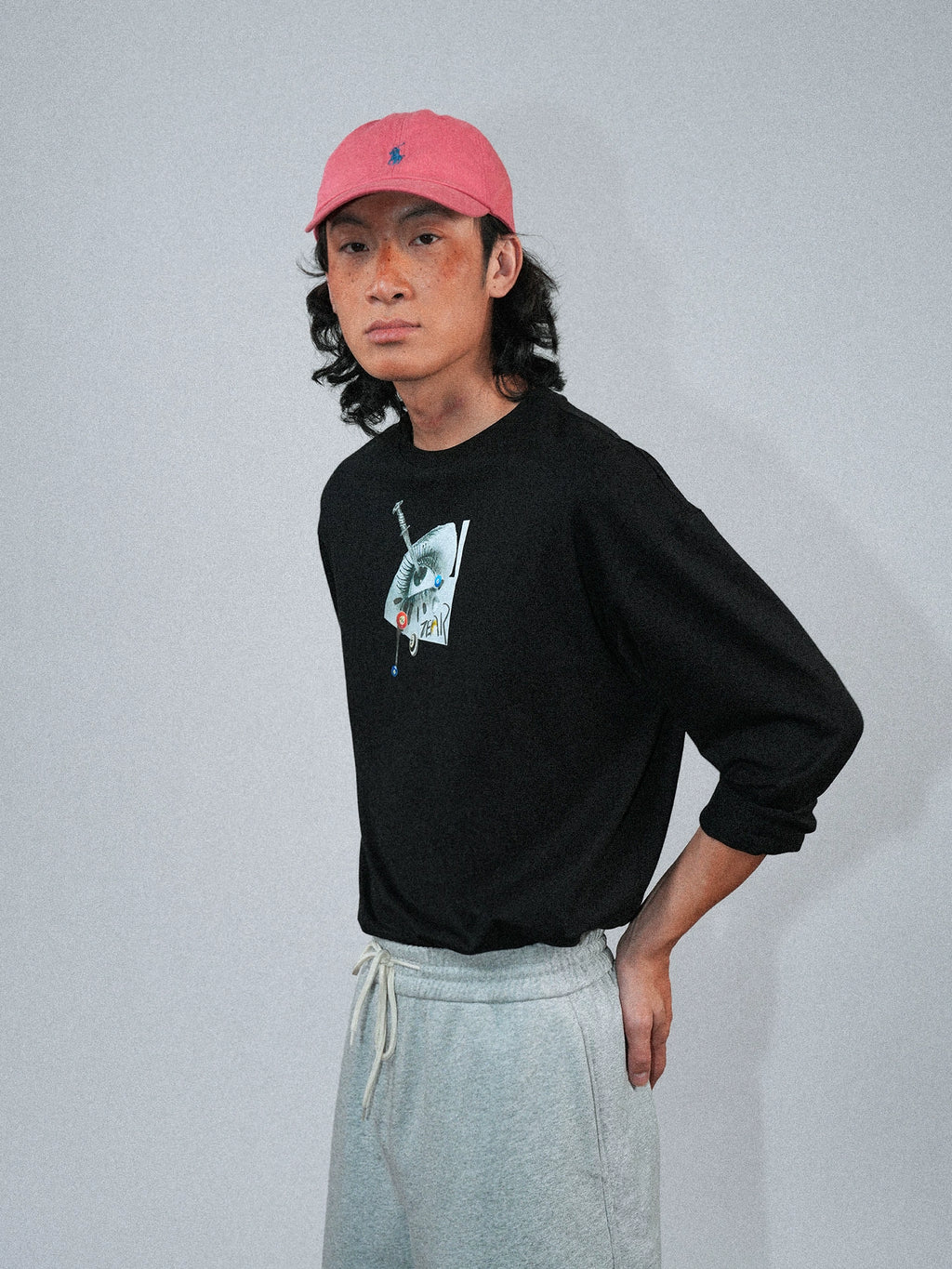 O3PARK Shoulder Sleeve Loose Casual Long Sleeve