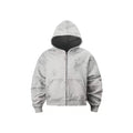 KARMANISTIC Vintage Loose Hot Diamond Zip Hooded Sweater