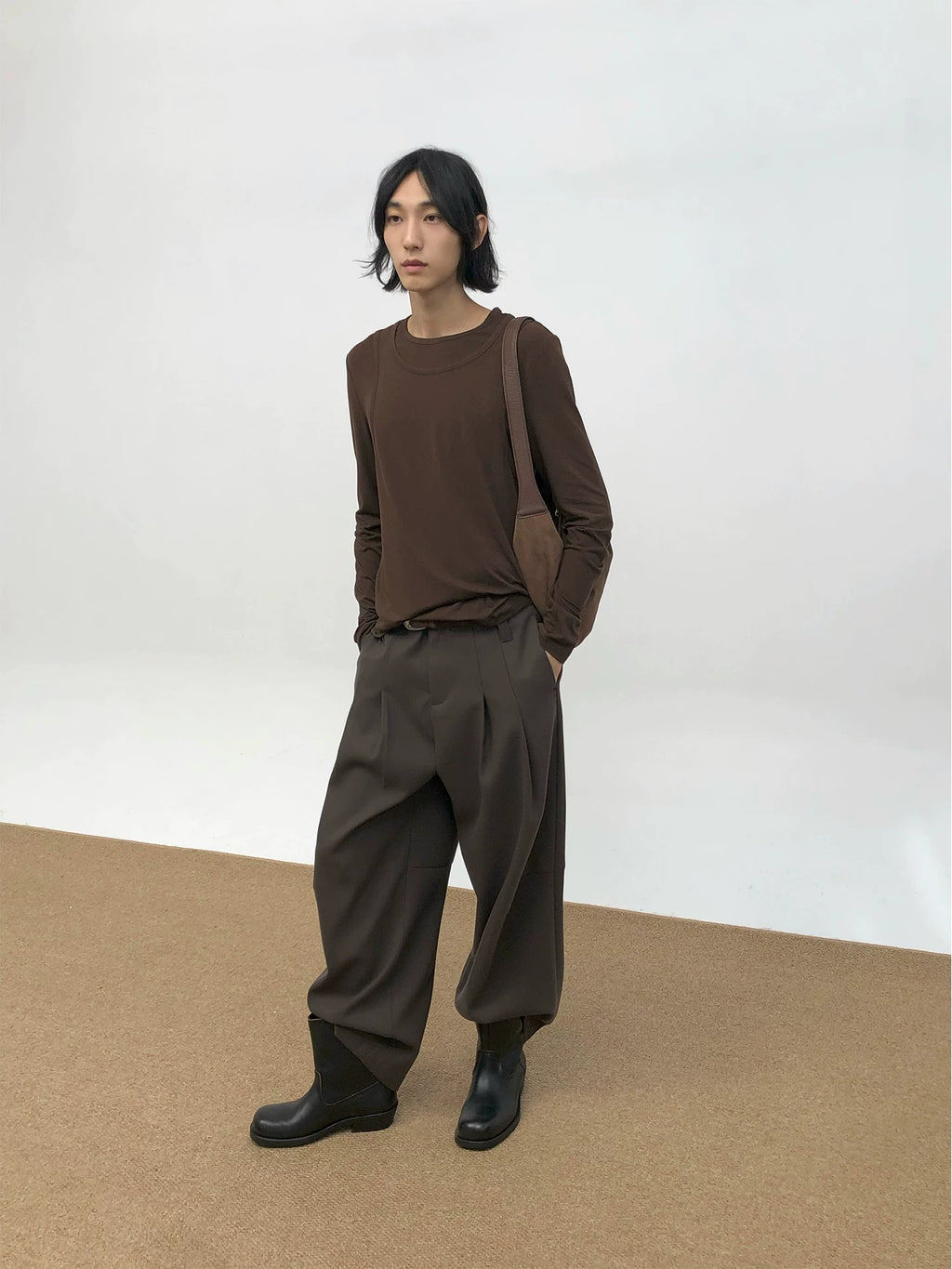 COLN Casual Versatile Bottom Long Sleeve