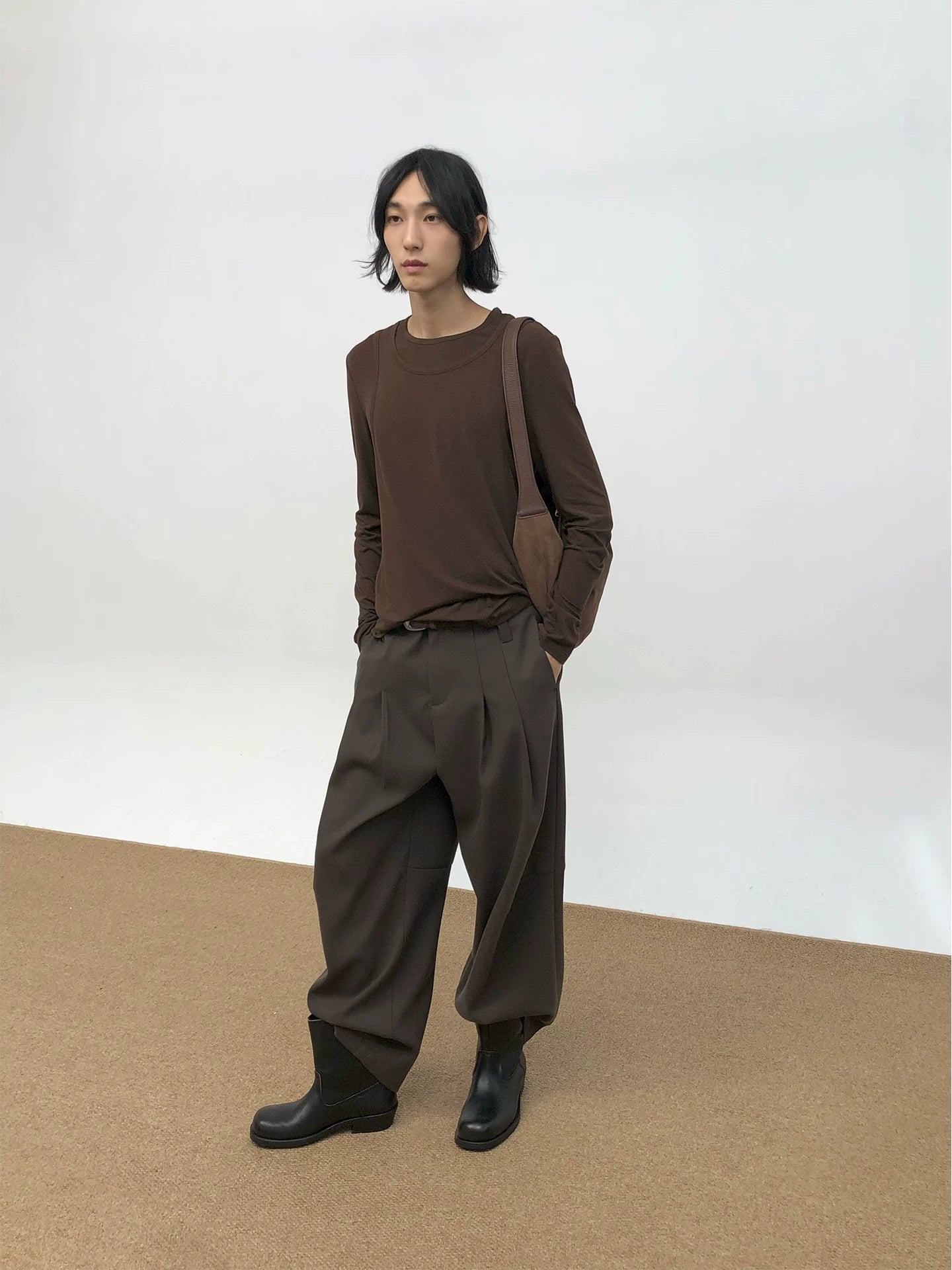 COLN Casual Versatile Bottom Long Sleeve