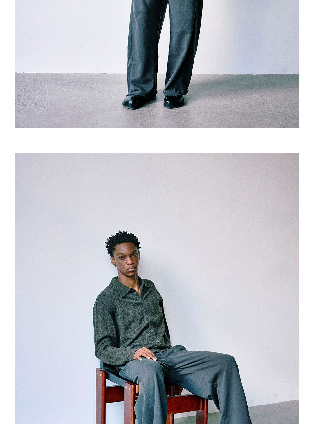 Anniehall Beard Cuff Pants Foot Twist Seam Wash Sweatpants