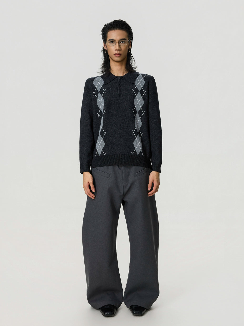 BTSG Vintage Wide-leg Scimitar Trousers